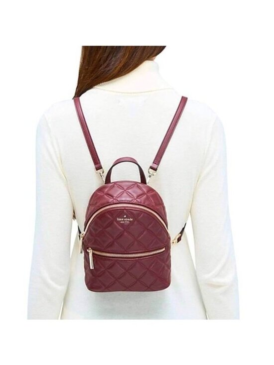 Kate Spade Natalia Burgundy Mini Convertible Leather Backpack main image 11